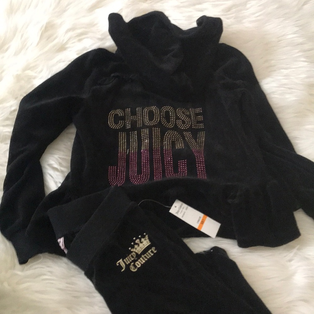 Juicy Couture Black Velour Jumpsuit